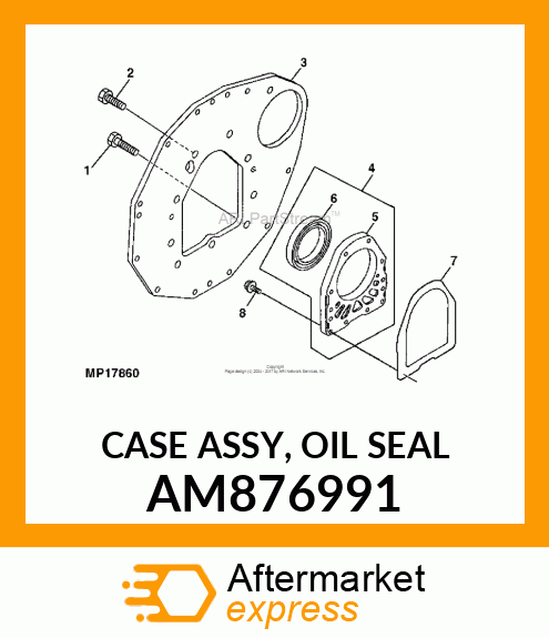 CASE ASSY, OIL SEAL AM876991