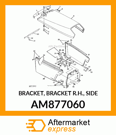 BRACKET, BRACKET R.H., SIDE AM877060