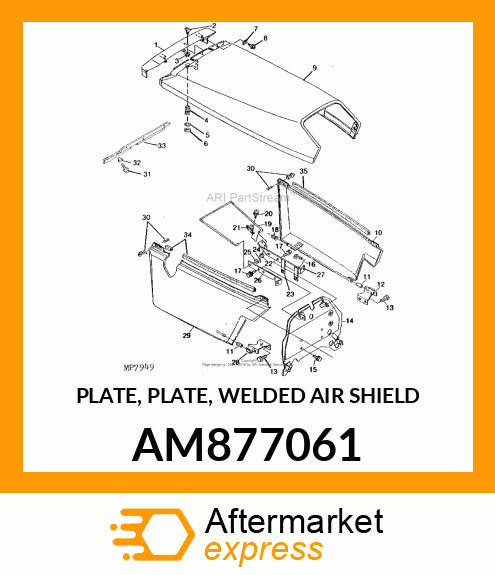 PLATE, PLATE, WELDED AIR SHIELD AM877061