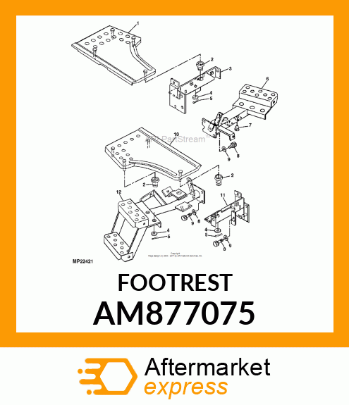 FOOTREST, FOOTREST, WELDED LH AM877075