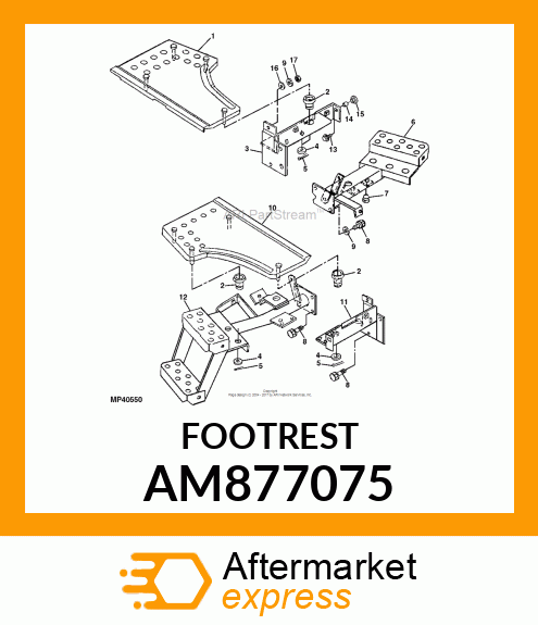 FOOTREST, FOOTREST, WELDED LH AM877075