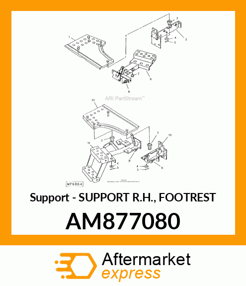 Support Rh Footrest AM877080