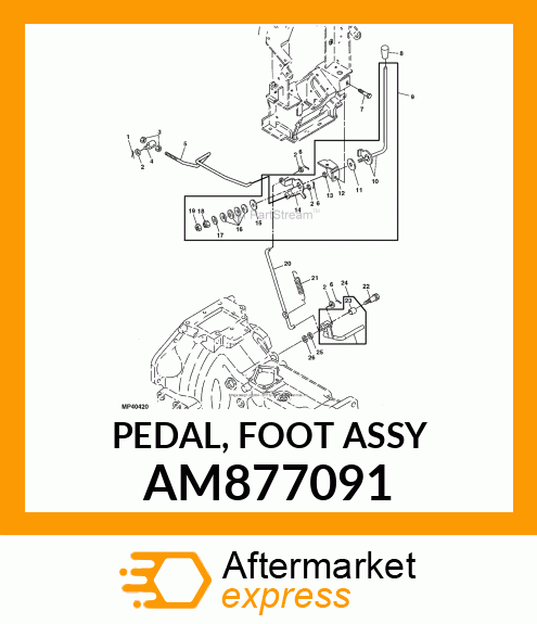 PEDAL, FOOT ASSY AM877091