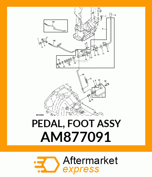 PEDAL, FOOT ASSY AM877091