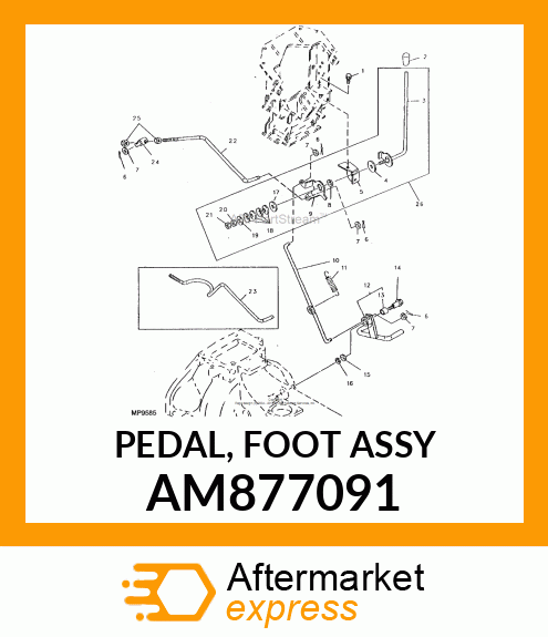 PEDAL, FOOT ASSY AM877091