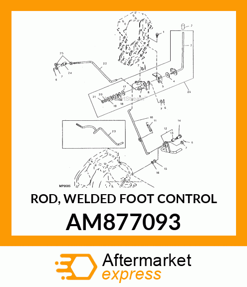 ROD, WELDED FOOT CONTROL AM877093