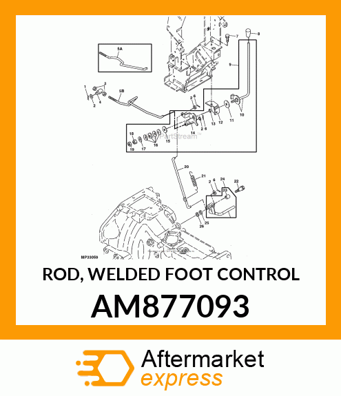 ROD, WELDED FOOT CONTROL AM877093