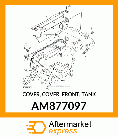 COVER, COVER, FRONT, TANK AM877097