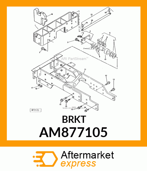 BRACKET, WELDED WEIGHT AM877105