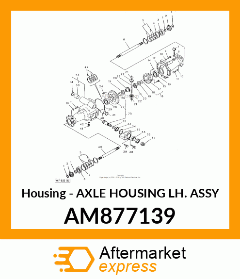 Axle Housing Lh Asm AM877139