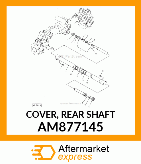 COVER, REAR SHAFT AM877145