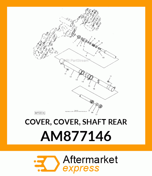 COVER, COVER, SHAFT REAR AM877146