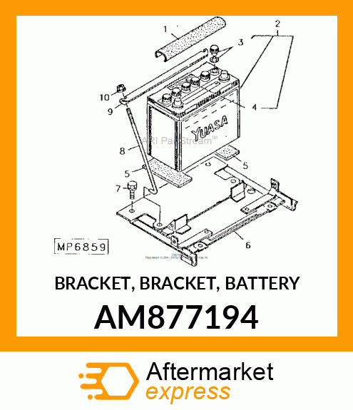 BRACKET, BRACKET, BATTERY AM877194