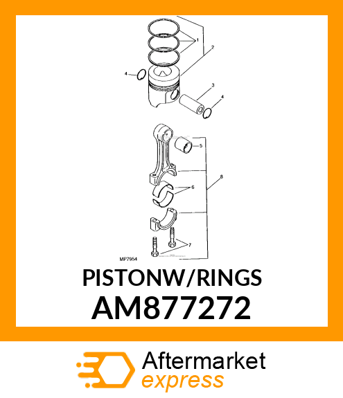PISTON W/RING AM877272