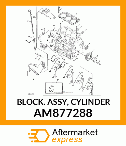 BLOCK ASSY, CYLINDER AM877288