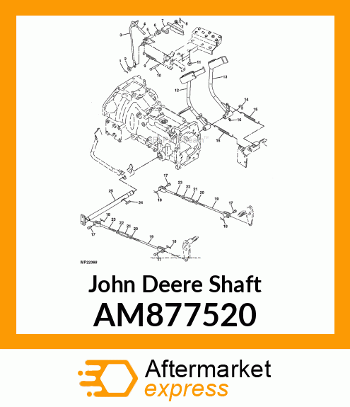 SHAFT, SHAFT, WELDED BRAKE PEDAL AM877520