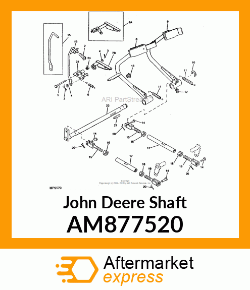 SHAFT, SHAFT, WELDED BRAKE PEDAL AM877520