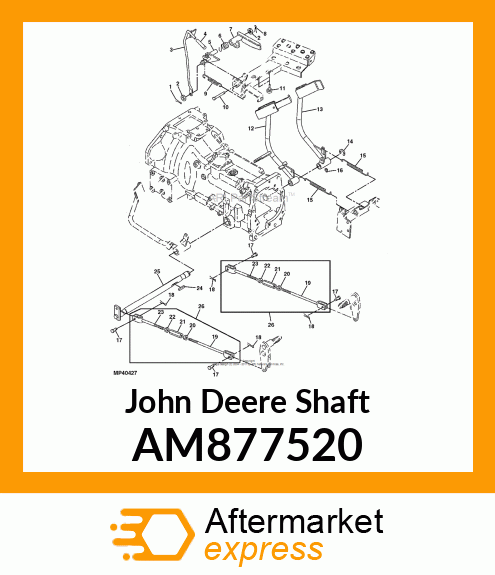 SHAFT, SHAFT, WELDED BRAKE PEDAL AM877520