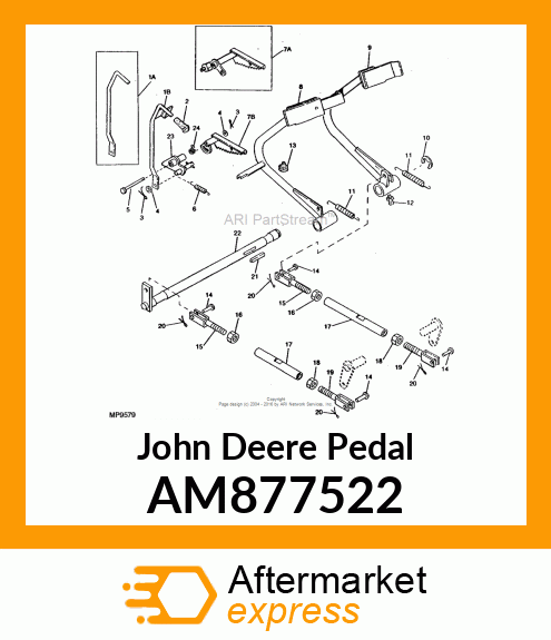 PEDAL R.H., BRAKE AM877522