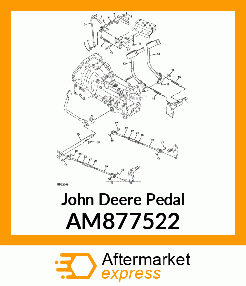 PEDAL R.H., BRAKE AM877522