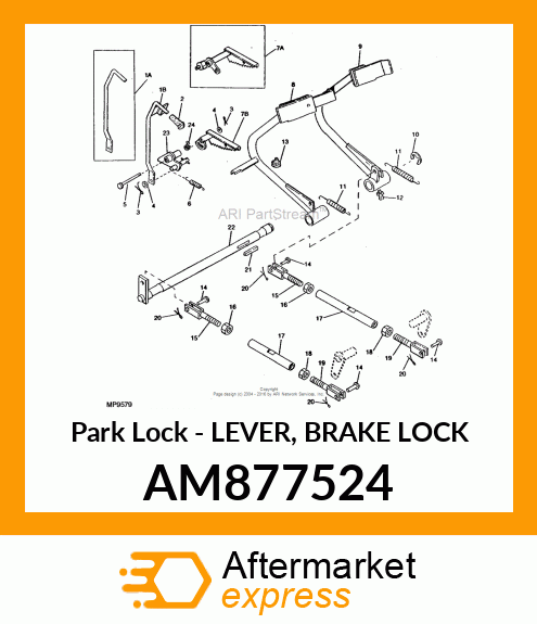 Park Lock - LEVER, BRAKE LOCK AM877524