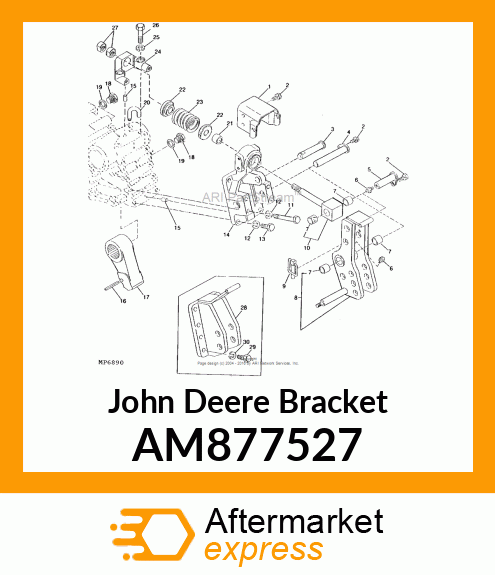 BRACKET, TOP LINK AM877527