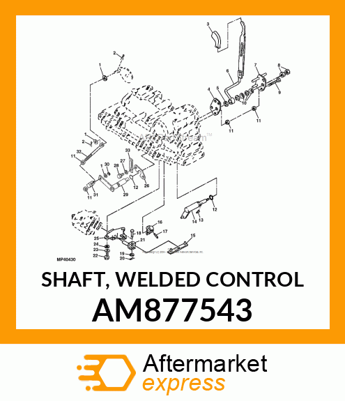 SHAFT, WELDED CONTROL AM877543