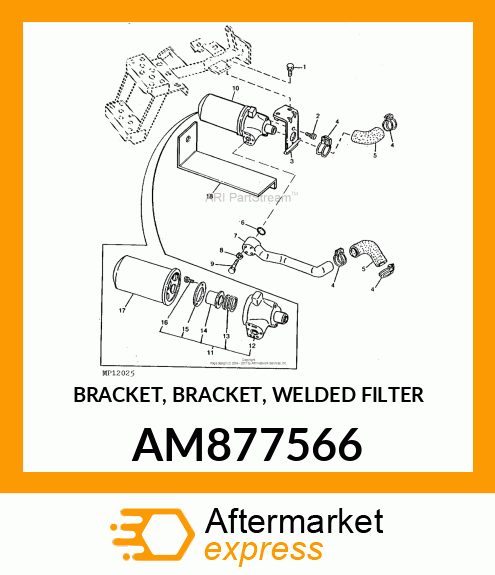 BRACKET, BRACKET, WELDED FILTER AM877566