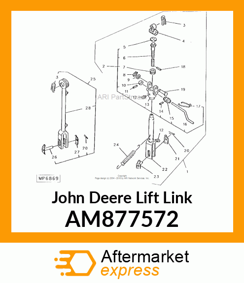 LIFT LINK, KIT, RH LIFT LINK ASSY AM877572