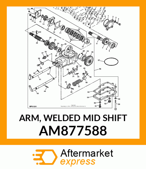 ARM, WELDED MID SHIFT AM877588