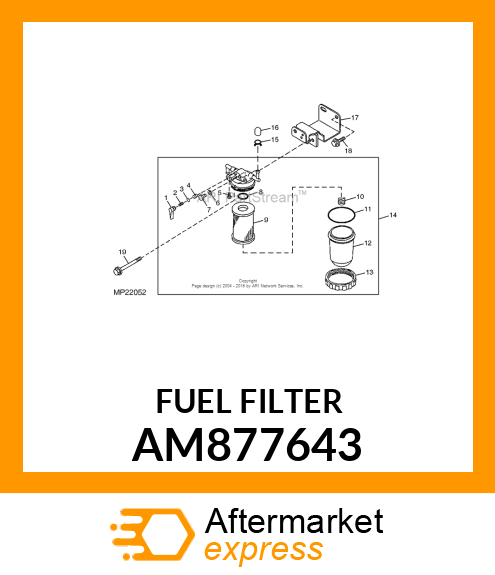 FUEL FILTER AM877643