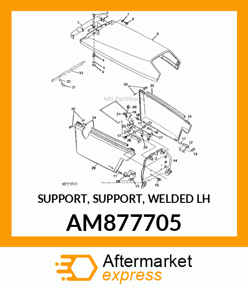SUPPORT, SUPPORT, WELDED LH AM877705