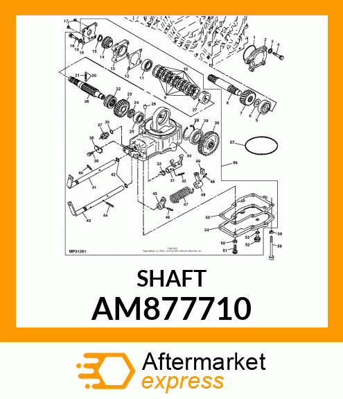 SHAFT, IDLER SHAFT COMP AM877710