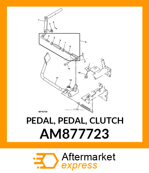 PEDAL, PEDAL, CLUTCH AM877723