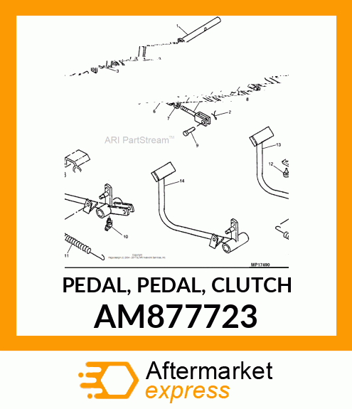 PEDAL, PEDAL, CLUTCH AM877723