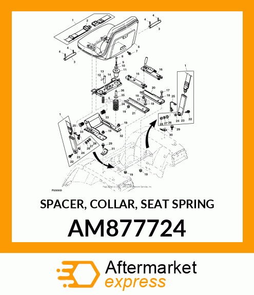 SPACER, COLLAR, SEAT SPRING AM877724