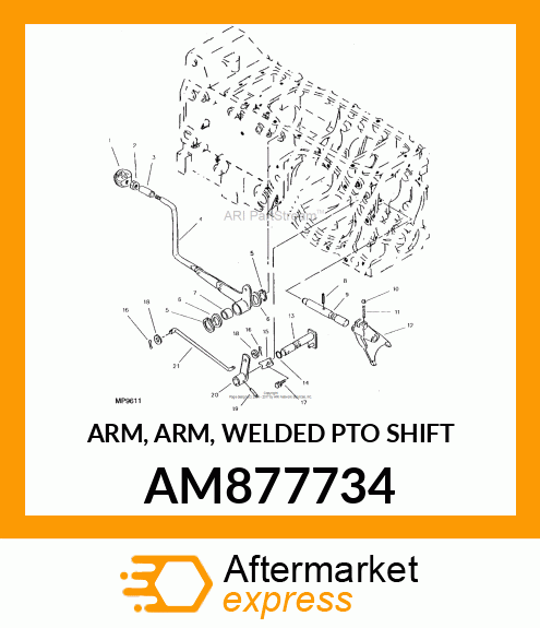 ARM, ARM, WELDED PTO SHIFT AM877734