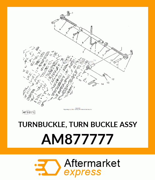 TURNBUCKLE, TURN BUCKLE ASSY AM877777