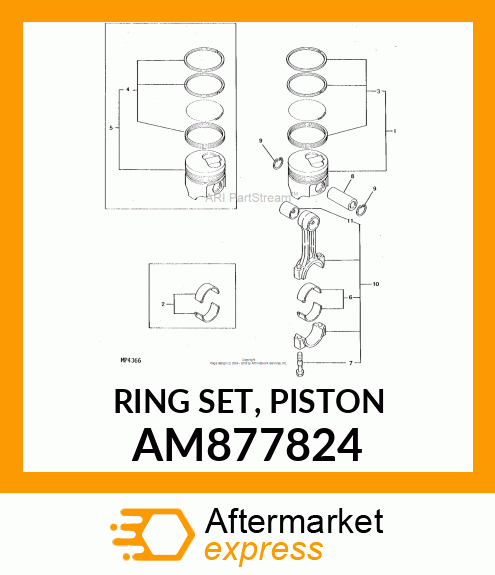 RING SET, PISTON AM877824