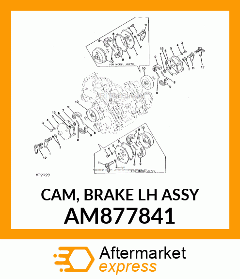 CAM, BRAKE LH ASSY AM877841