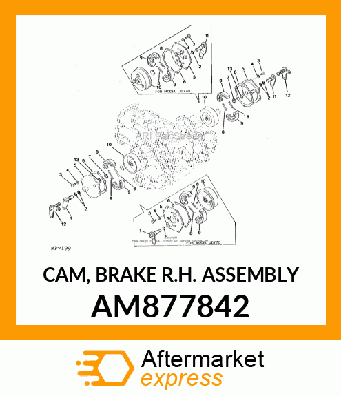 CAM, BRAKE R.H. ASSEMBLY AM877842