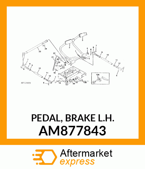 PEDAL, BRAKE L.H. AM877843