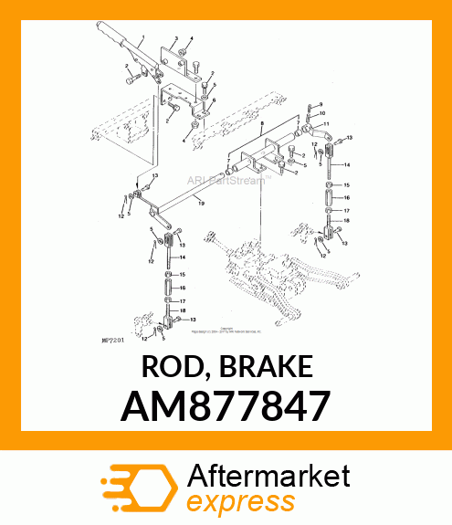 ROD, BRAKE AM877847