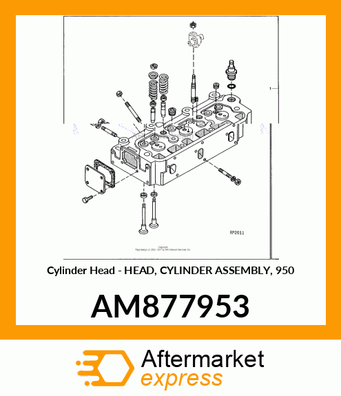 Cylinder Head - HEAD, CYLINDER ASSEMBLY, 950 AM877953