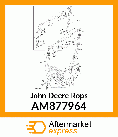 ROPS CORNER KIT AM877964