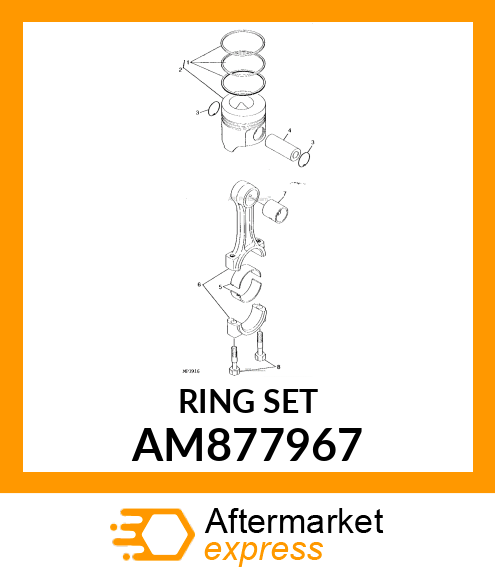 PISTON RING ASSEMBLY AM877967