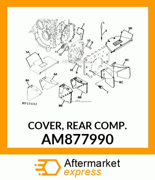 COVER, COVER, REAR COMP. AM877990