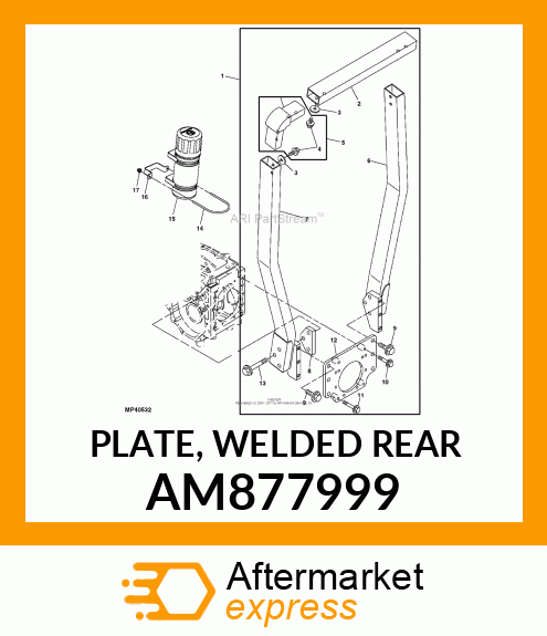 PLATE, WELDED REAR AM877999