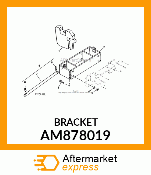 HITCH, FRONT AM878019