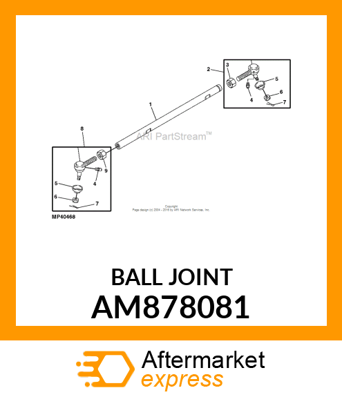 BALL JOINT, KIT, TIE AM878081